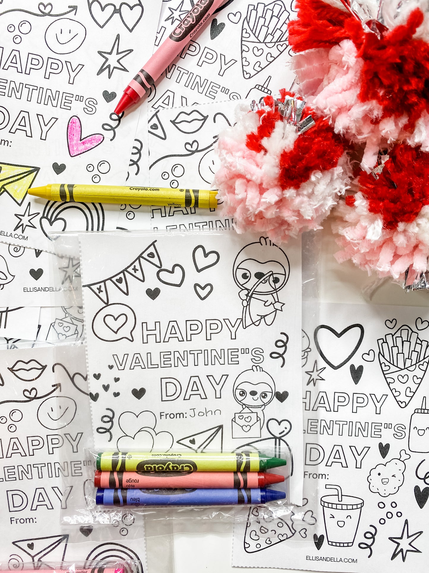 Classroom Valentine Favor Cards