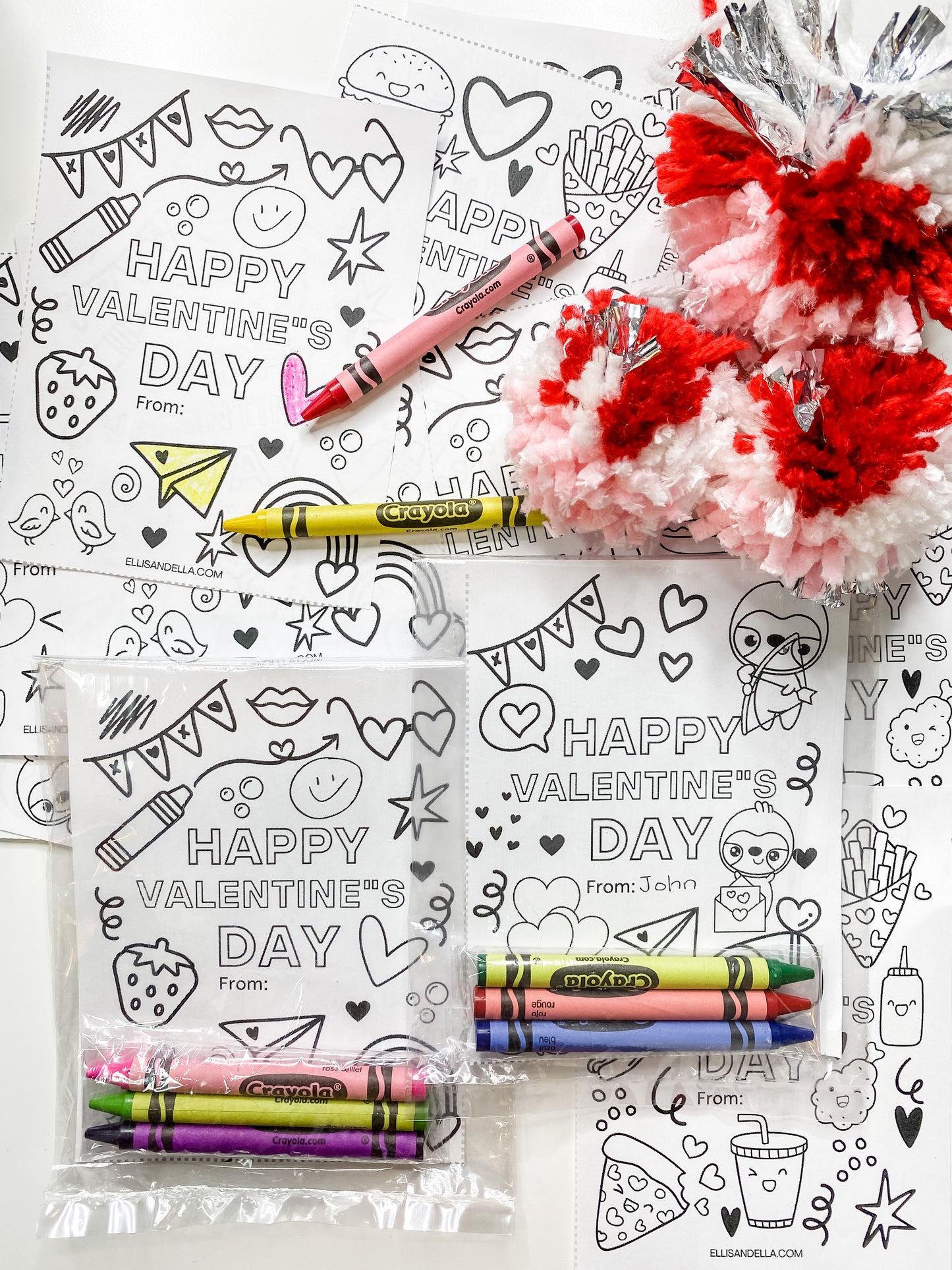 Classroom Valentine Favor Cards